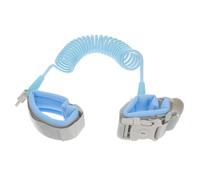 Milisten Anti-Lost Safety Harness with Sensor Lock Traction Belt for Walking and Travel Learning Walk Strap in Sky Blue Stainless Steel PU Materials Secure Outdoor Protection