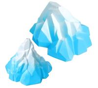 Milisten Aquarium Iceberg Decorations 2 Pack Fish Tank Ornaments for Turtle and Fish Tanks Durable Pvc Floeberg Model with Large 3.86X3.27X2.36In & Small Sizes Realistic Aquarium Landscaping