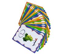 Milisten Arabic Words Flash Cards Boys and Girls Learning Toys Boy Girl's Educational Flash Cards Arabic Alphabet for and