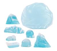 Milisten Arctic Iceberg Model Underwater Snow Mountain Ornament for Aquarium and DIY Craft Projects with Penguin and Iceberg Shapes Sky-Blue Miniature Decoration