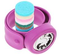 Milisten Aromatherapy Diffuser Bracelets Essential Oil Slap Bracelet with 30pcs Pad Fillable Scent Sport Wristband for Kids Girls Women Purple