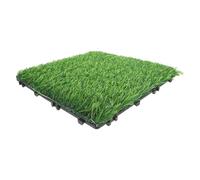 Milisten Artificial Grass Tiles for Outdoor Use Pet Friendly Synthetic Turf Mat for Garden and Patio Durable Weather Resistant Design Seamless Interlocking Grass Rug