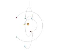 Milisten Atom Model Hanging Mobile with Dynamic Balance Design, Science Decor for Boys and Girls and Adults, Educational Astronomy Mobile for Ceiling, Space Science Nursery and Classroom