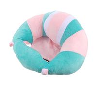 Milisten Baby Seat Sofa Cushion for Infants and Toddlers, Plush Crystal Soft Fabric, 45cm Diameter Lightweight Support Seat for Floor Sitting and Learning, Pastel Green and Pink