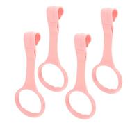Milisten Baby Stand up Pull Rings Toddler Crib Hanging Rings Infant Learning Walking Toys Portable Safety Grip 2 Pairs Pink for Early Walking Training