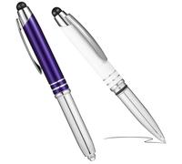 Milisten Ballpoint Pens with Stylus Tips Comfortable to Use with Clip Back to School 2pcs Multi-functional Metal Pens Ballpoint Featuring Touch Capacitive Stylus for Office and Study