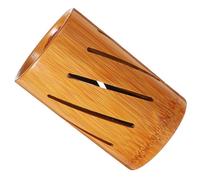 Milisten Bamboo Kitchen Utensil Holder 16cm Tall Hollow Slant Design Chopsticks Organizer Countertop Flatware Storage Basket for Rustic Kitchen
