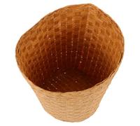 Milisten Bamboo Trash Can Waste Basket Woven Storage Basket Lightweight Multi-function a Housewearing Gift for Office and Home Use