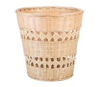 Milisten Bamboo Woven Trash Can Handmade Rubbish Basket Natural Woven Wastebasket for Home Storage Bedroom Kitchen Rustic Decorative Bin