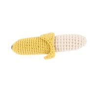Milisten Banana Shaped Soft Crochet Teething Bell for Boy Girl Lightweight Hand Shaker for Engaging Sensory Play for Coordination Motor Skills Development