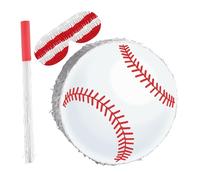 Milisten Baseball Pinata with Bat Blindfold and Confetti Sport Theme Birthday Party Decoration for Boys Easy to Fill Hanging Baseball Pinata for S Celebration and Sports Party Games