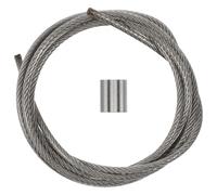 Milisten Basketball Hoop Net Threading String Replacement, 1pcs PVC-Coated Steel Wire Rope Aluminum Buckle, Basketball Frame Net Fixing Accessory for Outdoor and Indoor Court Equipment