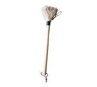 Milisten Basting Barbecue Mop with Soft Cotton Fiber Head and Long Hardwood Handle Absorbent BBQ Brush for Glazing Roasting and Applying Sauce Grilled Meats and Baked Goods