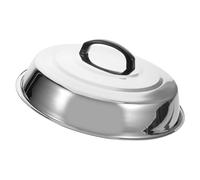 Milisten Bbq Food Cover 12.20In Round Metal Food Dome Cover with Handle for Steak Serving Kitchen Protector for Grilling Parties and Restaurant Use