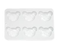 Milisten Bear Shaped Silicone Baking Mold Cute DIY Chocolate Mold Animal Pattern 8.33x5.66x0.86in Lightweight Creative Design Fine Texture for Dessert Baking