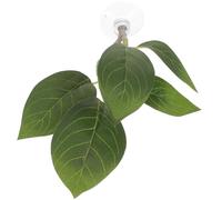Milisten Betta Spawning Leaf Aquarium Decoration with Suction Cups Fish Tank Artificial Plant for Breeding Resting 5.12X4.33X1.57In