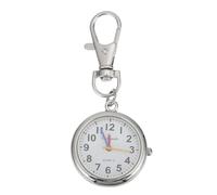 Milisten Big Number Alloy Pocket Watch for Elderly and Children, Silver Portable Digital Watch Keychain for Students and Nurses, Lightweight Exam and Travel Use