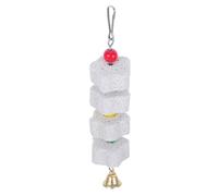 Milisten Bird Chewing Toys for Small Animals Natural Beak Grinding Stone for Parrots Chinchillas and Squirrels Promote Healthy Teeth and Beak Care Easy to Attach to Bird Cages