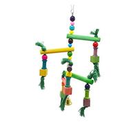 Milisten Bird Ladder Creative Parrot Swing with Climbing Design for Fun and Exercise Playground for Cockatiels Parakeets and Birds Safe Material for Entertaining Pets Random Color