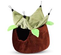 Milisten Bird Nest Hammock for Pets Soft and Comfortable Parakeet Bed for Parrots Cockatiels and More Great Warmth and Unique Leaf Design