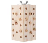Milisten Bird Wooden Block Chewing for Parrots Interactive Foraging Puzzle to Boredom Promote Physical Activity Emotional for Pet Birds
