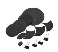 Milisten Black Drum Mute Pads Set for Drummers, Sponge Dampening Pads Reducing Overtones and Noise, Suitable for Cymbals and Drums, of 14pcs Mute Cushions for Practice and Noise Control