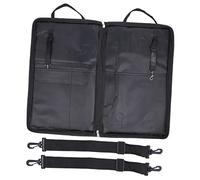 Milisten Black Drumstick Mallet Bag Large Capacity Percussion Drumstick Storage Holder A4 Sheet Music Pocket Suitable for Professional Drummers