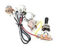 Milisten Black Hat Rocker Switch A500k B500k Potentiometer Wiring Harnesses for Guitar Standard Plug Guitar Line Random Cables Modification and Upgrades