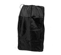 Milisten Black Nylon Stroller Bag with Lockable Drawstring Closure and Two Shoulder Straps Comfortable to Carry and Protects Baby Stroller from Damage for Trips and Gate Check