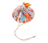 Milisten Blown Glass Hummingbird Feeder Small Round Window Bird Feeder Weather Resistant Outdoor Hanging Decor Elegant Teardrop Shape for Garden Aesthetic and Nature Interaction