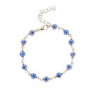 Milisten Blue Protective Eye Bracelet for Women Adjustable Turkish Eye Charm String Bracelet Dark Blue Bead Amulet Suitable for Daily Wear