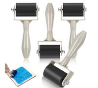 Milisten Brayer Rollers 4Pcs Printmaking Tool Ergonomic Handles for DIY Painting and Stamping Activities