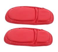 Milisten Breathable Karate Shin Guards for Sparring and Training Ergonomic Martial Arts Foot Protectors for Kickboxing Taekwondo Mma Comfortable Fit Red Foot Pads for Enhanced Performance