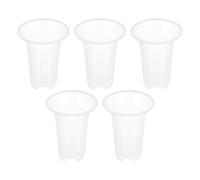 Milisten Breathable Orchid Planting Pots with Side Vent Holes 7-inch Plastic Flower Pots 5pcs for Indoor and Outdoor Gardening