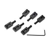 Milisten Bridge Saddle Set for Style Guitar Black Flat Saddles Replacement Kit for Acoustic Guitar Setup and Bridge Parts