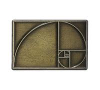 Milisten Brooch Pin with Medieval Artistic Style Metal Badge Golden Ratio Rectangle Versatile Commemorative Accessory for Teacher's Day and Special Occasions, for Stem Lovers and Artists