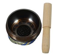 Milisten Buddha Sound Bowl Singing Bowl Hand Making Buddhist Ode Singing Wood Rod for Meditation Practice Zen Garden Accessories Random Color