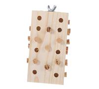 Milisten Budgie Toys for Caged Birds Parrot Beak Grinding Toy Bird Wooden Block Chewing Foraging Plaything Puzzle Training