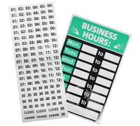 Milisten Business Hour Sign Open Closed Adhesive Window Stickers Changeable Hours for Retail Shops Barber Shops