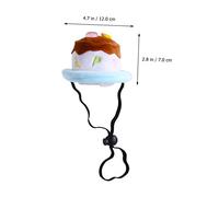 Milisten Cake Shape Pet Hat with Elastic Band Adorable Plush Birthday Party Cap for Cats and Dogs Unique Eye Catching Headgear for Festivals and Celebrations