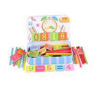 Milisten Calculator Mathematics Teaching Aids Educational Arithmetic Stick Puzzle Box for Early Learning with Safe Non Fading Paint Hand Brain Skill Development Tool for Preschool and