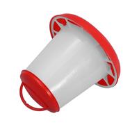 Milisten Capacity Automatic Poultry Feeder System for Chickens Ducks Geese Red White Food Dispenser Efficient Feed Management Reduced Waste for Bird Farming