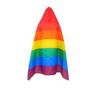 Milisten Cape Use Cloth Lightweight Gay for Party Pride Rainbow with Comfortable Hand and Feeling Easy to Bright Design Suitable for Gay Party Decorations