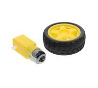 Milisten Car Dual Shaft Gear Motor with Plastic Tire Wheels Robot Car Making Kit for Projects Stable Power Versatile Performance for Various Terrains