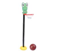 Milisten Cartoon Frog Basketball Set Lightweight Plastic Basketball Hoop for Indoor Outdoor Play and Skill Practice with Smooth Safe Design