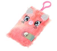 Milisten Cartoon Unicorn Fluffy Hanging Notebook Mini Pocket Diary for Students Tie-dye Red School Writing Journal