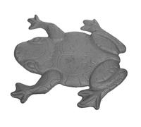 Milisten Cast Iron Frog Stepping Stone Outdoor Garden Statue with Artistic Frog Motif Decorative Lawn Pathway Stone for Patio Landscaping