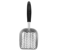 Milisten Cat Litter Scoop Stainless Steel Pooper Scoop Wide Mouth Design Long Handle Kitten Litter Waste Cleaning Pick Up Tool for PET (white)
