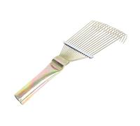 Milisten Cattle and Horse Grooming Brush Metal Rake for Livestock Cleaning Anti-Tangle Horse Hair Brush Ergonomic Handle for Farm Use