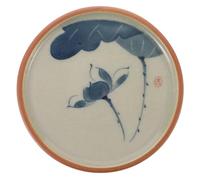 Milisten Ceramic Coaster Hand-painted Tea Cup Saucer Heat-resistant Pot Holder Single Piece Japanese Style Side Dish Tea Bag Rest